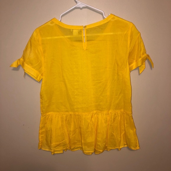 J Crew Factory Embroidered Peplum Blouse - Picture 4 of 6